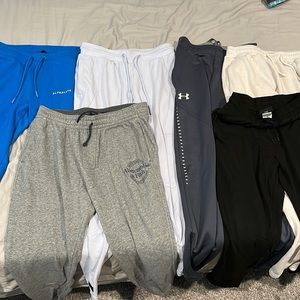 Men’s medium Jogger 6 pack (2 alphalete, under armour, 2 abercrombie, jockey)